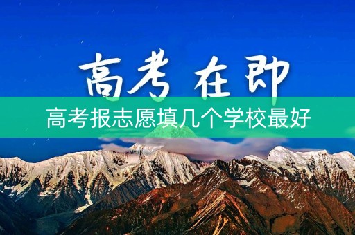 高考报志愿填几个学校最好