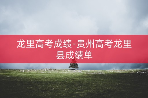 龙里高考成绩-贵州高考龙里县成绩单