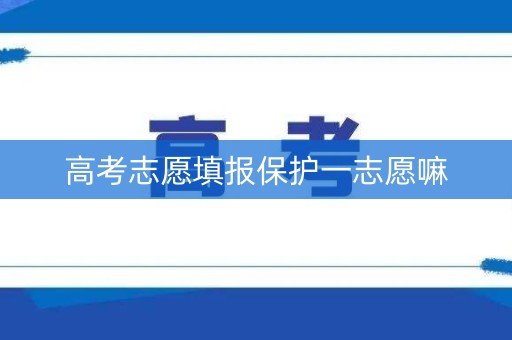 高考志愿填报保护一志愿嘛 高考志愿填报保护一志愿嘛