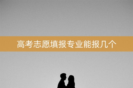 高考志愿填报专业能报几个