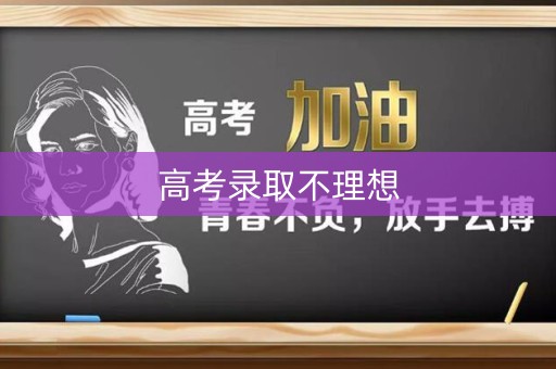 高考录取不理想