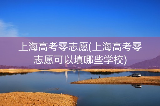 上海高考零志愿(上海高考零志愿可以填哪些学校)