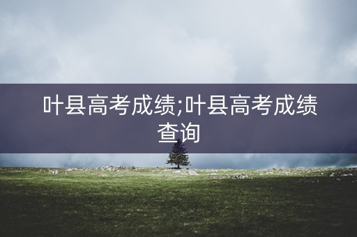 叶县高考成绩;叶县高考成绩查询