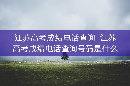 江苏高考成绩电话查询_江苏高考成绩电话查询号码是什么