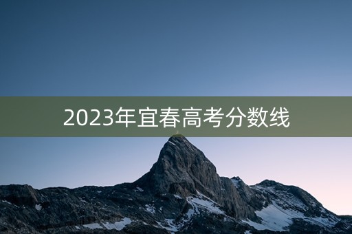 2023年宜春高考分数线