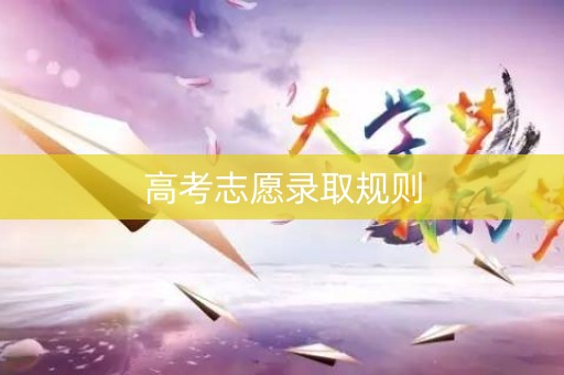 高考志愿录取规则