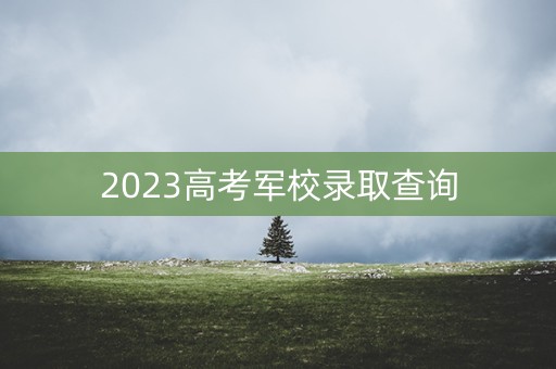 2023高考军校录取查询