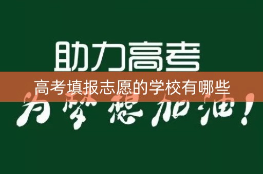 高考填报志愿的学校有哪些 高考填报志愿的学校有哪些
