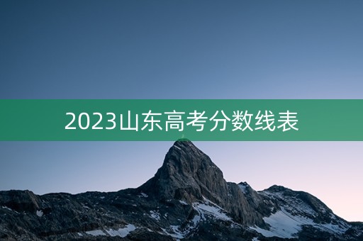 2023山东高考分数线表