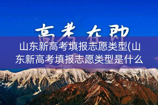 山东新高考填报志愿类型(山东新高考填报志愿类型是什么) 山东新高考填报志愿类型(山东新高考填报志愿类型是什么)