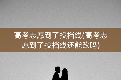 高考志愿到了投档线(高考志愿到了投档线还能改吗)