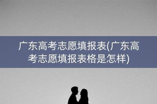 广东高考志愿填报表(广东高考志愿填报表格是怎样) 广东高考志愿填报表(广东高考志愿填报表格是怎样)