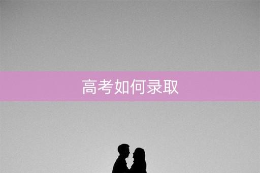 高考如何录取