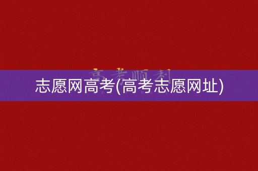 志愿网高考(高考志愿网址)