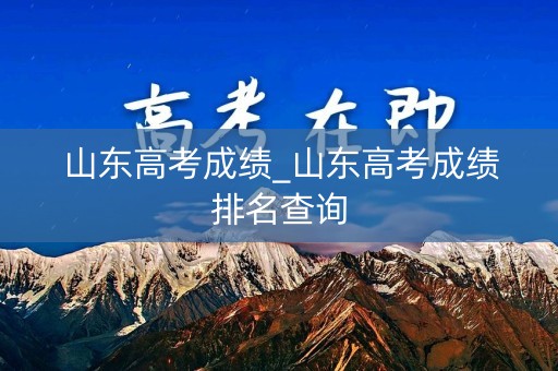 山东高考成绩_山东高考成绩排名查询