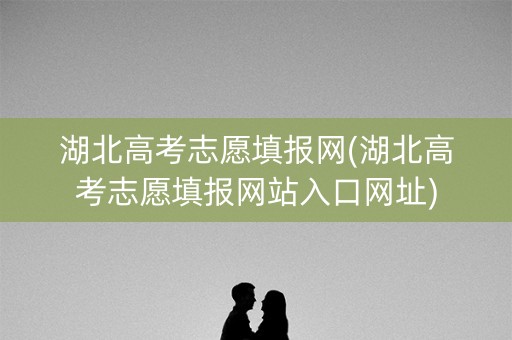 湖北高考志愿填报网(湖北高考志愿填报网站入口网址)