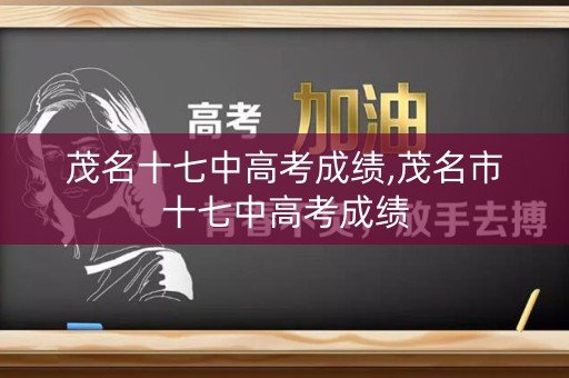 茂名十七中高考成绩,茂名市十七中高考成绩