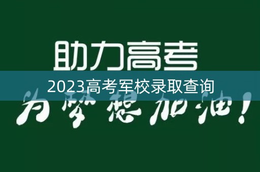 2023高考军校录取查询