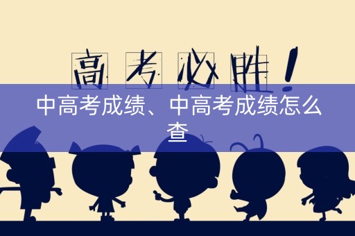 中高考成绩、中高考成绩怎么查