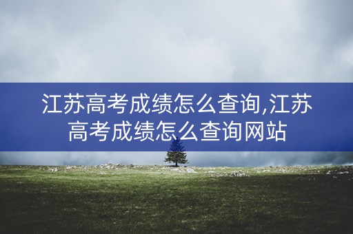 江苏高考成绩怎么查询,江苏高考成绩怎么查询网站