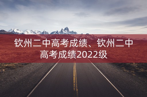 钦州二中高考成绩、钦州二中高考成绩2022级