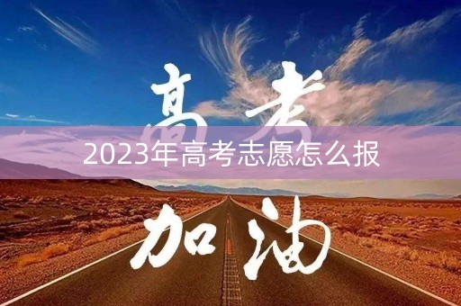 2023年高考志愿怎么报