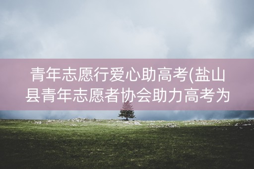 青年志愿行爱心助高考(盐山县青年志愿者协会助力高考为爱护航)