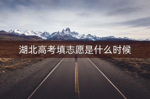 湖北高考填志愿是什么时候