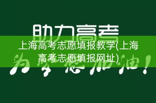 上海高考志愿填报教学(上海高考志愿填报网址) 上海高考志愿填报教学(上海高考志愿填报网址)