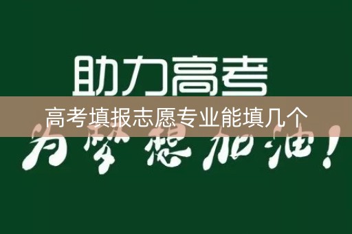高考填报志愿专业能填几个