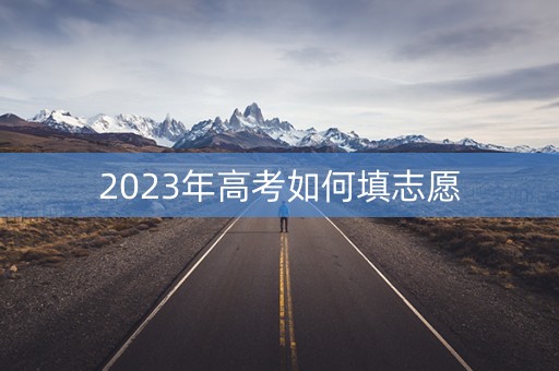 2023年高考如何填志愿