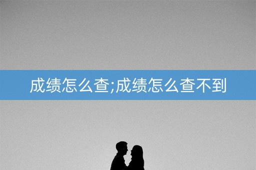 成绩怎么查;成绩怎么查不到