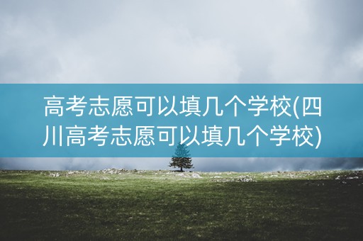 高考志愿可以填几个学校(四川高考志愿可以填几个学校) 高考志愿可以填几个学校(四川高考志愿可以填几个学校)