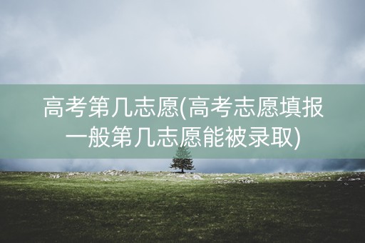 高考第几志愿(高考志愿填报一般第几志愿能被录取)