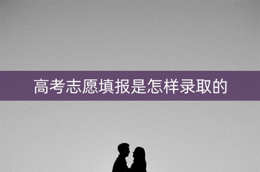 高考志愿填报是怎样录取的 高考志愿填报是怎样录取的