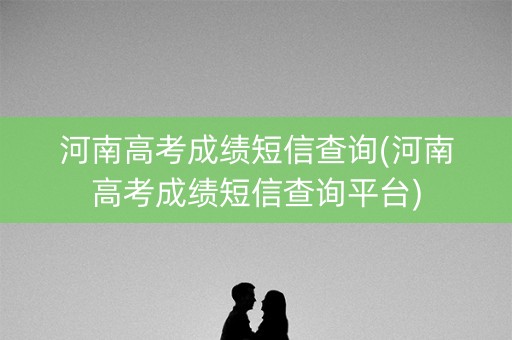 河南高考成绩短信查询(河南高考成绩短信查询平台)