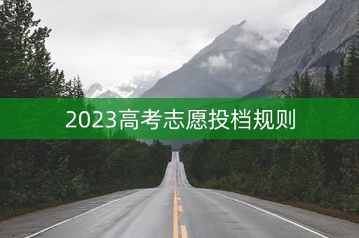 2023高考志愿投档规则 2023高考志愿投档规则