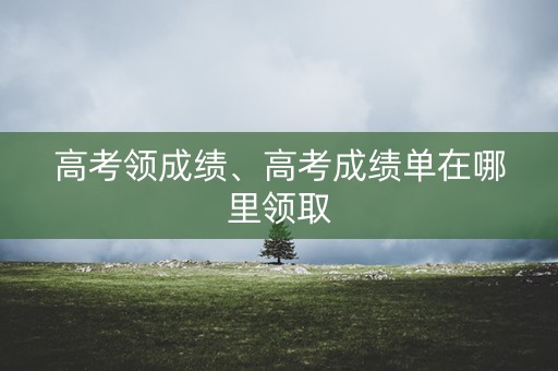 高考领成绩、高考成绩单在哪里领取