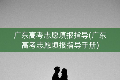 广东高考志愿填报指导(广东高考志愿填报指导手册) 广东高考志愿填报指导(广东高考志愿填报指导手册)