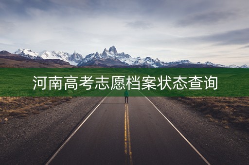 河南高考志愿档案状态查询 河南高考志愿档案状态查询