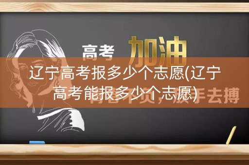 辽宁高考报多少个志愿(辽宁高考能报多少个志愿)