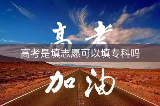 高考是填志愿可以填专科吗