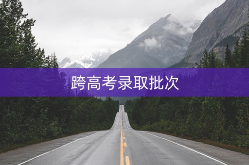 跨高考录取批次