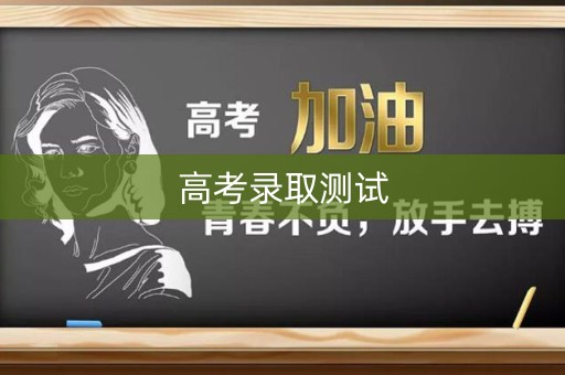 高考录取测试