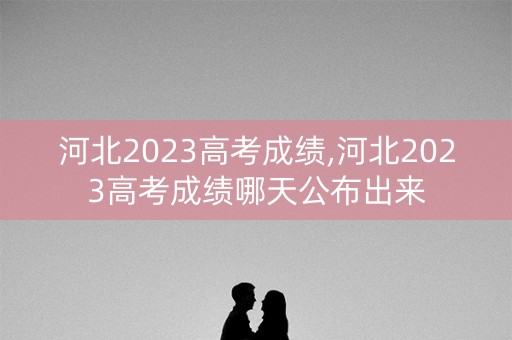 河北2023高考成绩,河北2023高考成绩哪天公布出来
