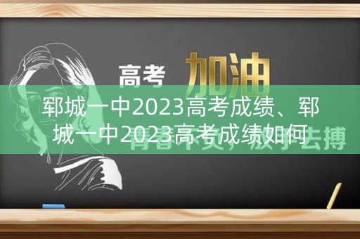 郓城一中2023高考成绩、郓城一中2023高考成绩如何