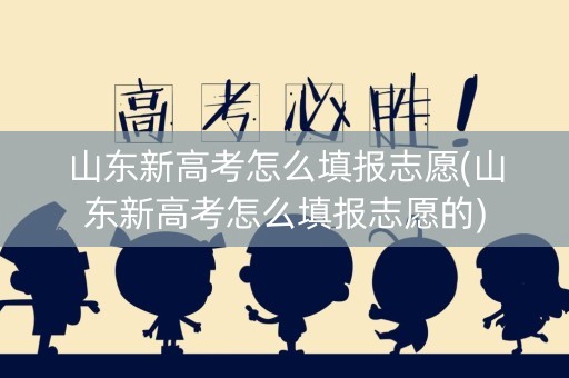 山东新高考怎么填报志愿(山东新高考怎么填报志愿的)