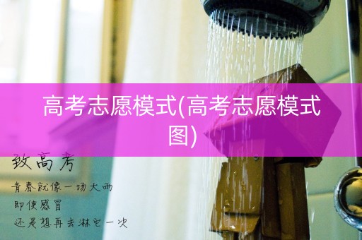 高考志愿模式(高考志愿模式图)