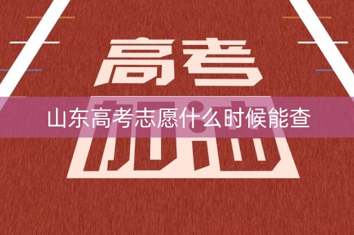 山东高考志愿什么时候能查