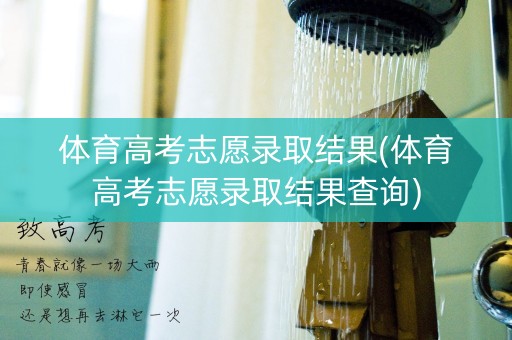 体育高考志愿录取结果(体育高考志愿录取结果查询)